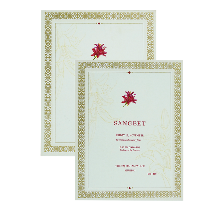 Cream Padded Premium Wedding Card-King of Cards