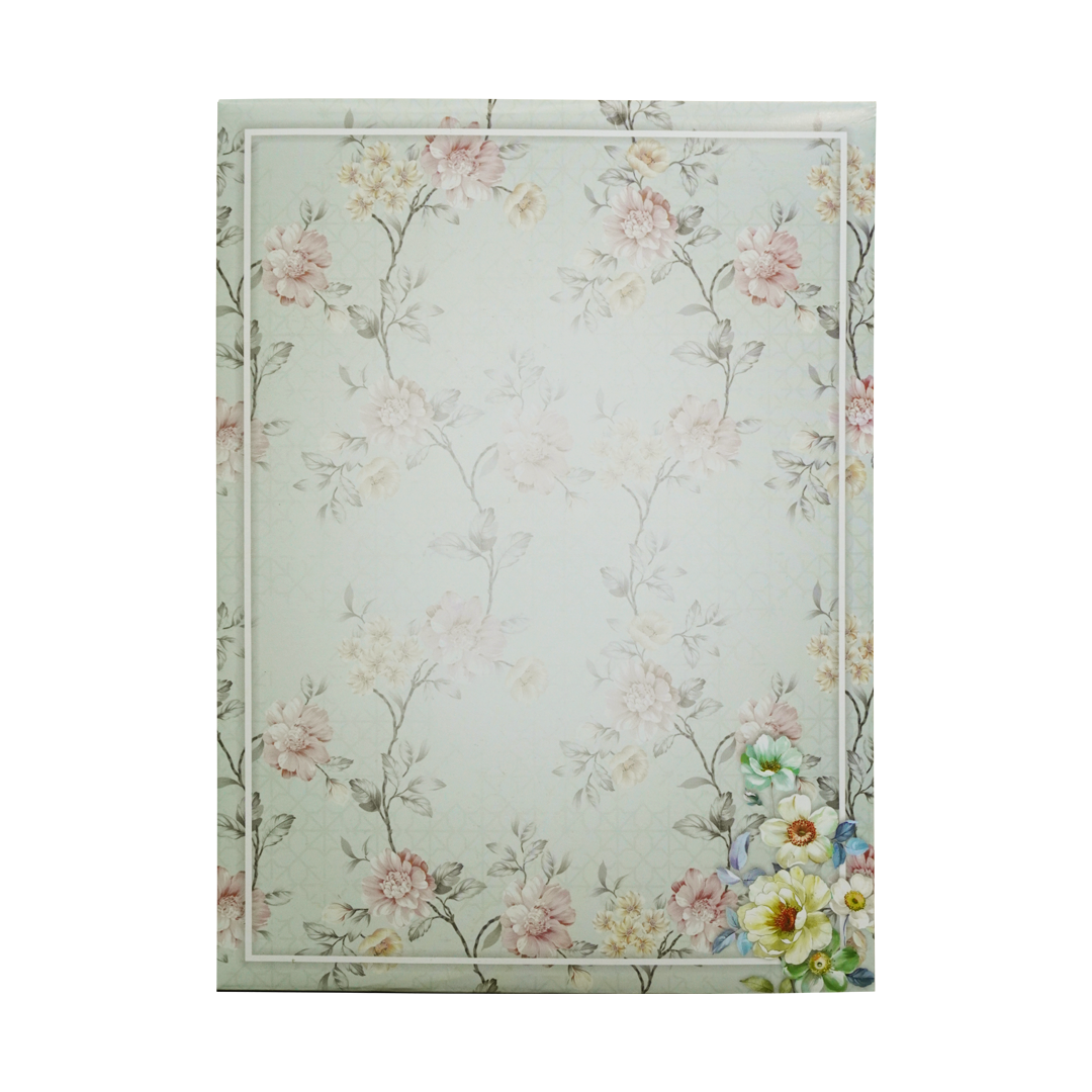 Green Floral Three-Fold Wedding Card-King of Cards