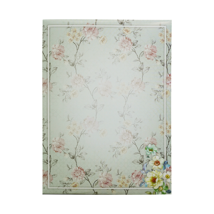 Green Floral Three-Fold Wedding Card-King of Cards