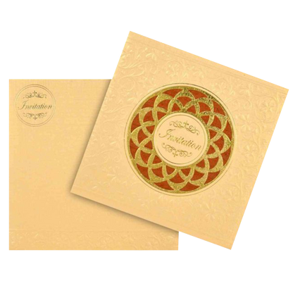 Gorgeous Cream Color Hand Made Wedding Card  - KNK95030