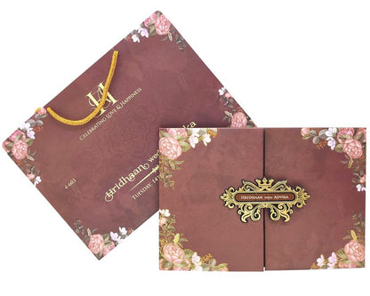 Dark Mauve Wedding Card-King of Cards