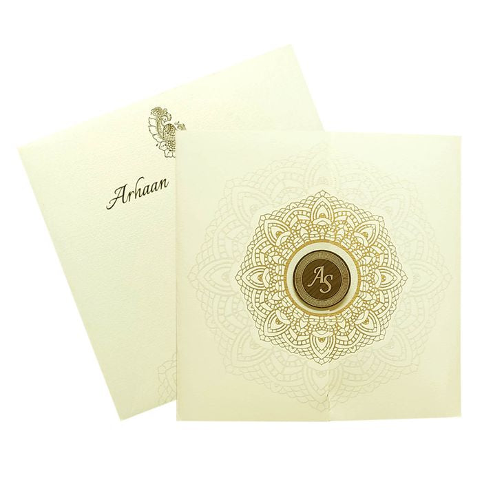 White Ganesha Invitation Card-King of Cards