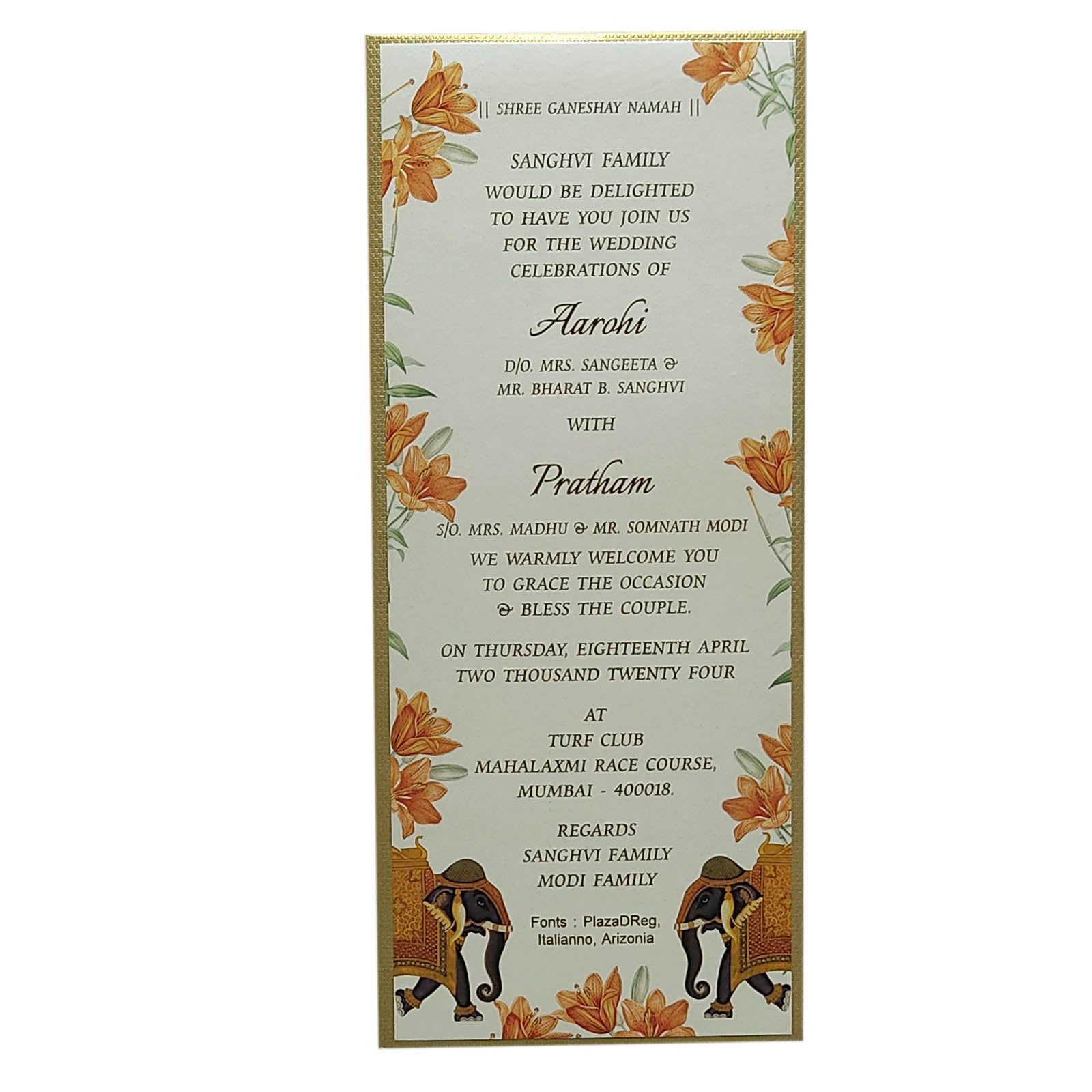 Invitation Card - KRCS6260