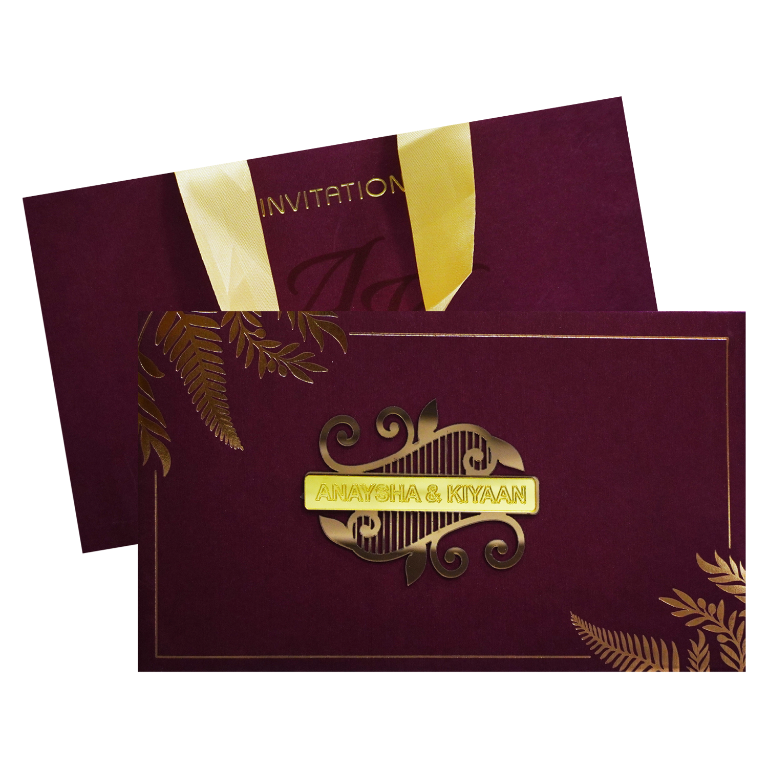 Dark Raspberry Luxury Wedding Box-KRC30570