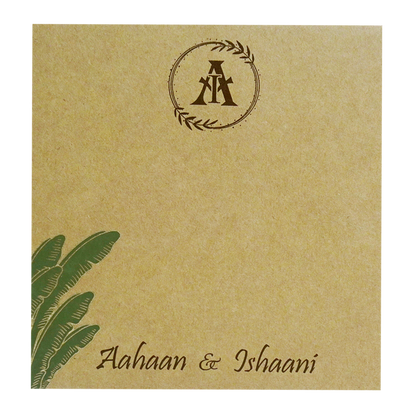 Brown Banana Leaf Invitation-KRC30210