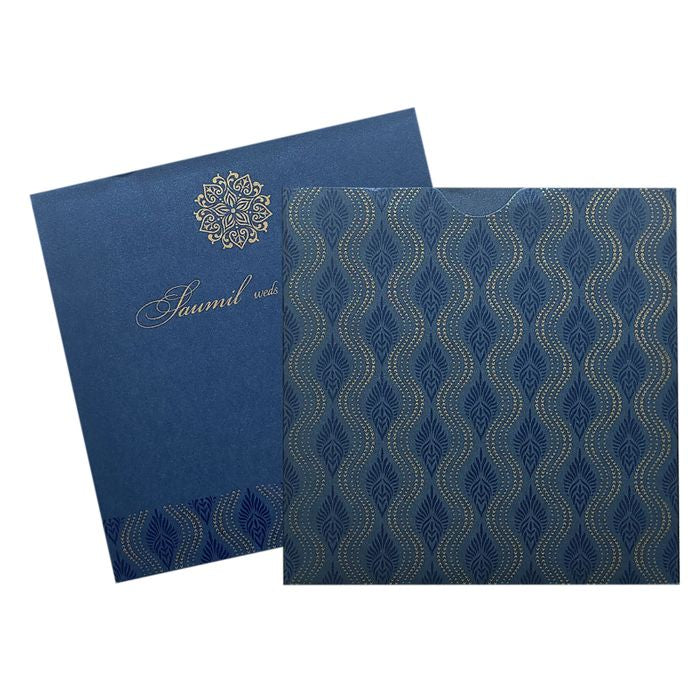 Dark Blue Pattern Design Invitation-King of Cards