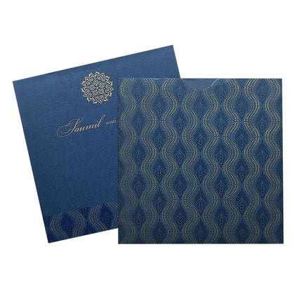 Dark Blue Pattern Design Invitation-King of Cards