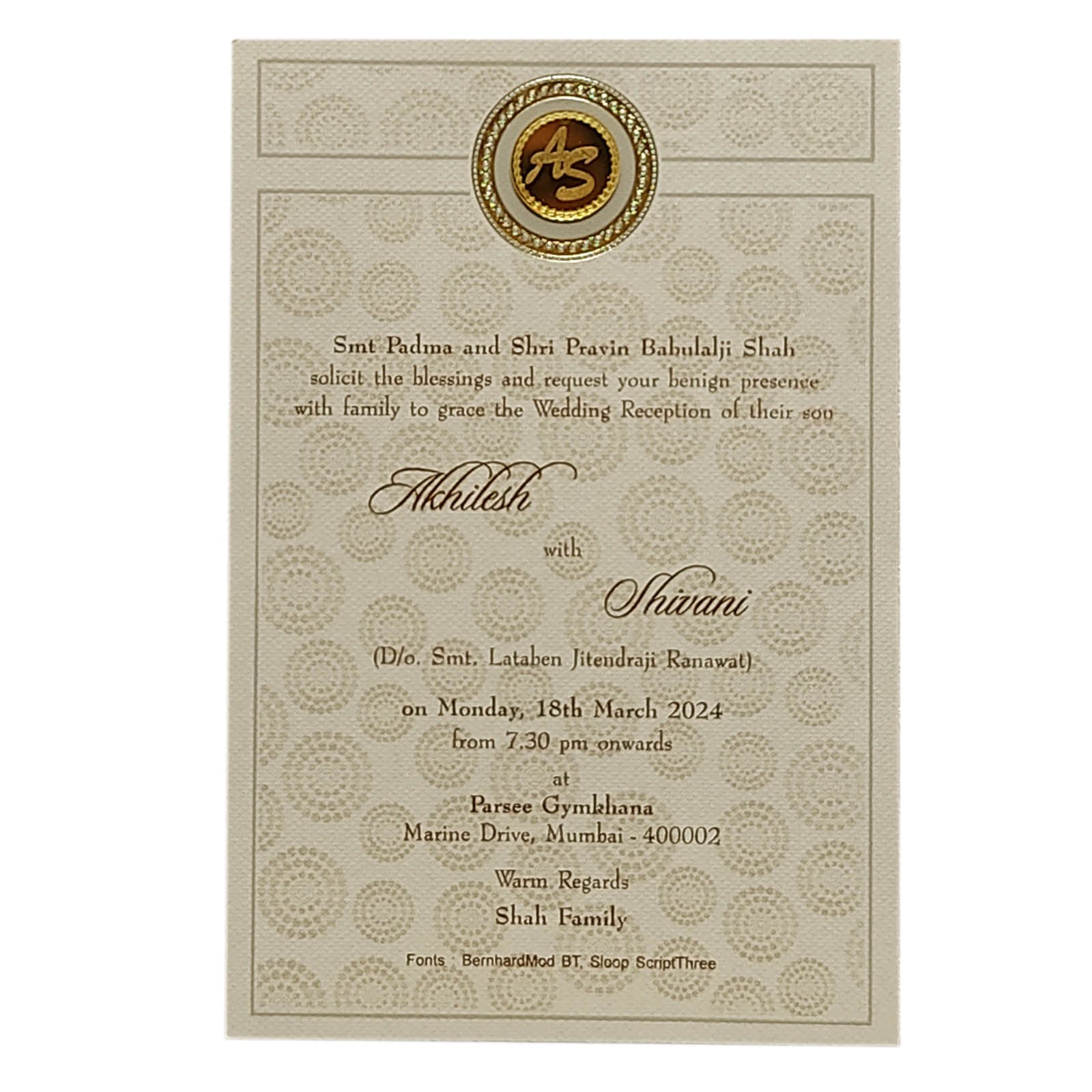 Smoke Grey Single Sheet Invitation-King of Cards