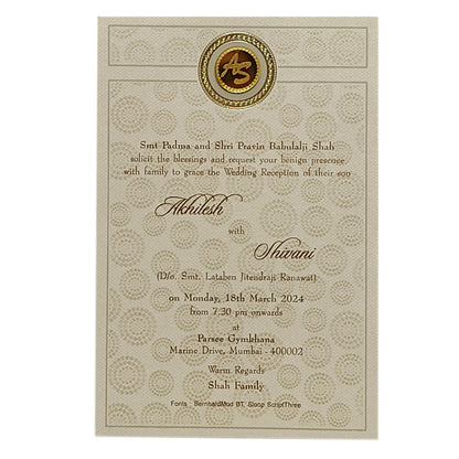 Smoke Grey Single Sheet Invitation-King of Cards
