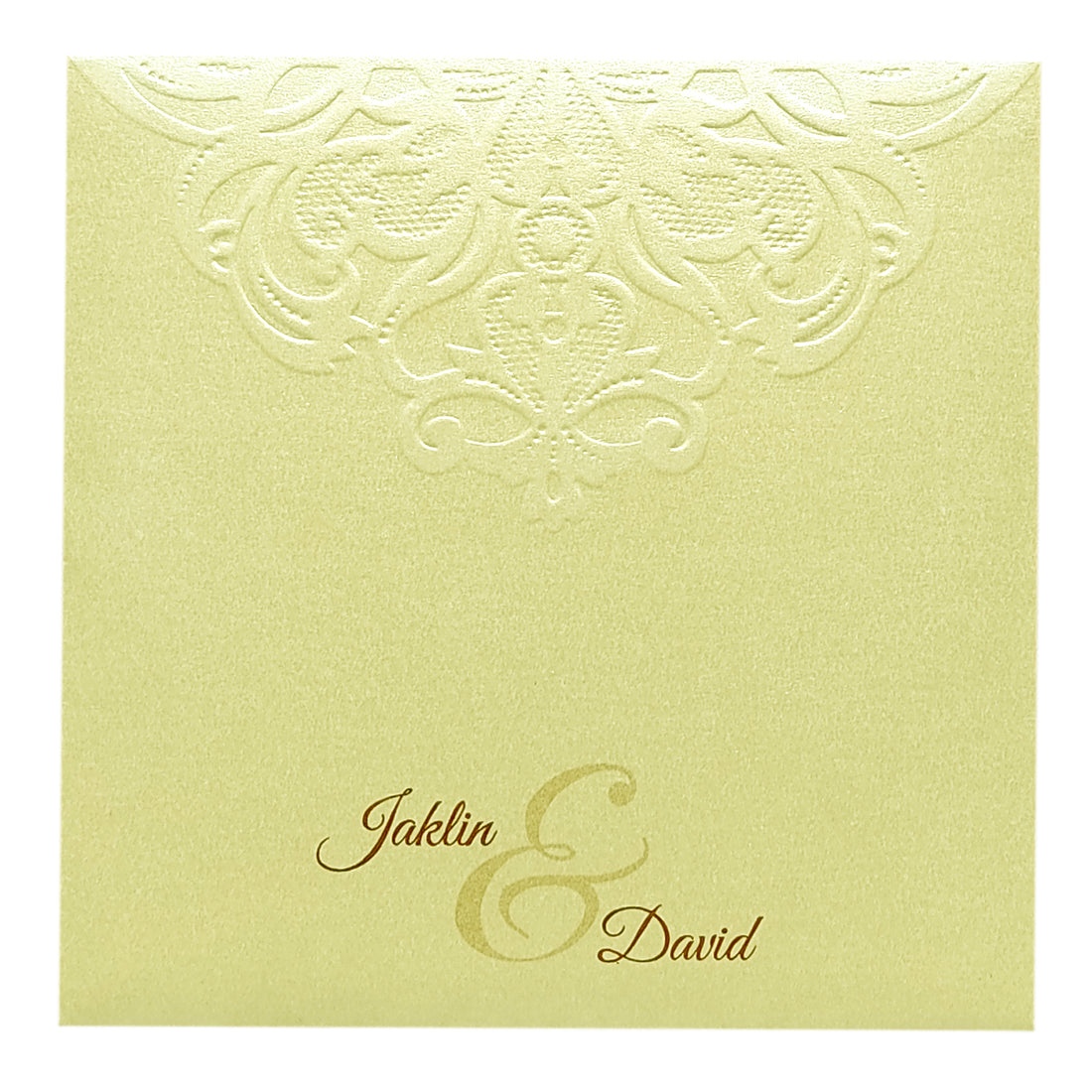 White Floral Laser Cut Invitation Card-KPR01010