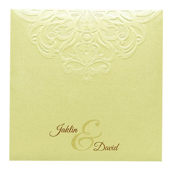 White Floral Laser Cut Invitation Card-King of Cards