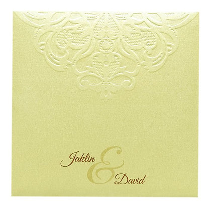White Floral Laser Cut Invitation Card-King of Cards