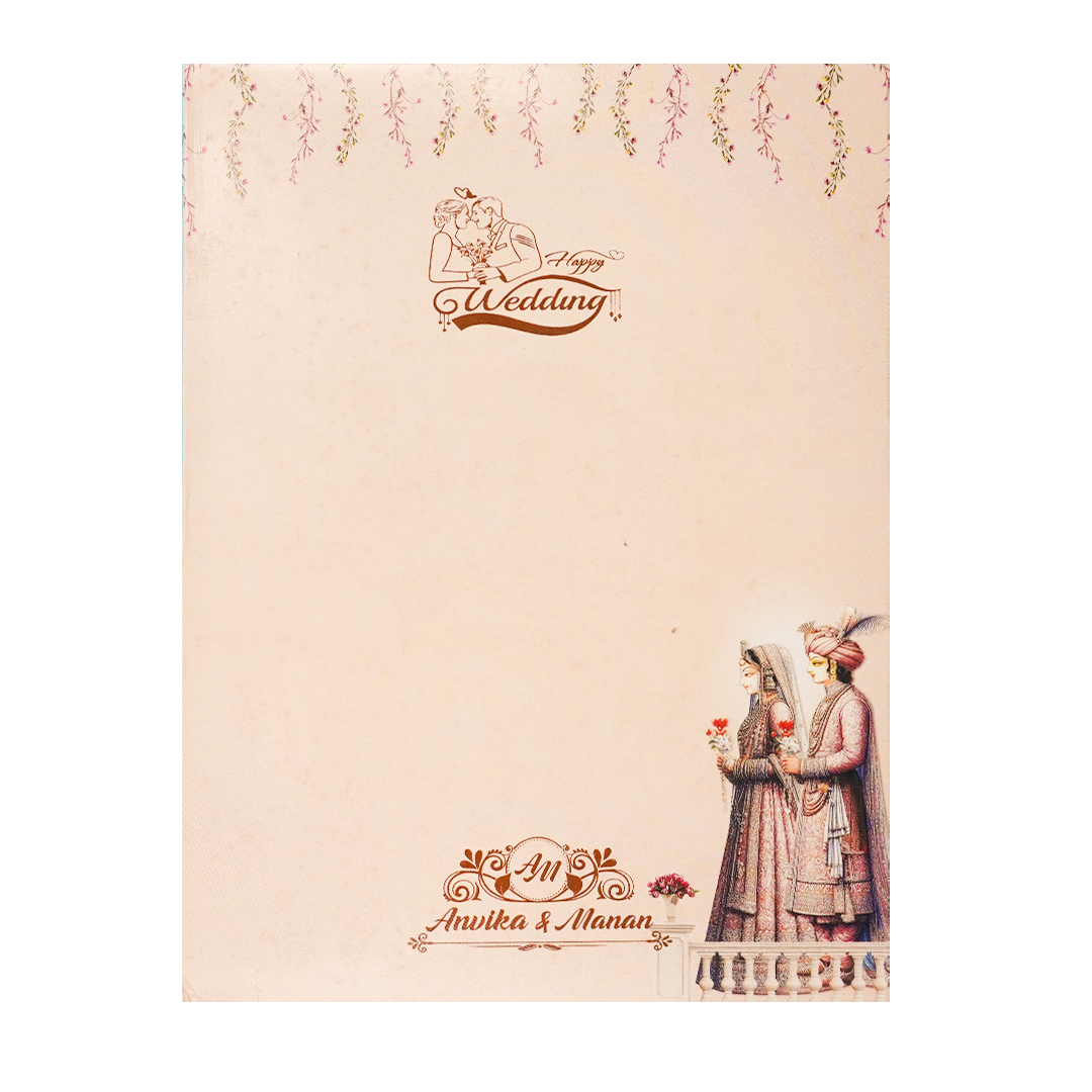 Bride Groom Arch Padded Wedding Card-KSSC2081