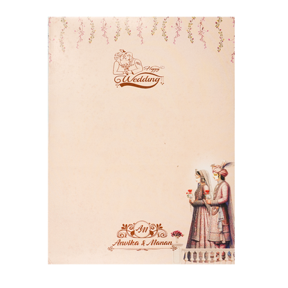 Bride Groom Arch Padded Wedding Card-KSSC2081