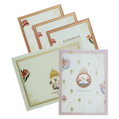 Cream Tracing Sheet Wedding Invitation-King of Cards