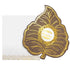 Alluring Leaf Shaped Personal Wedding Card - KNHM814C