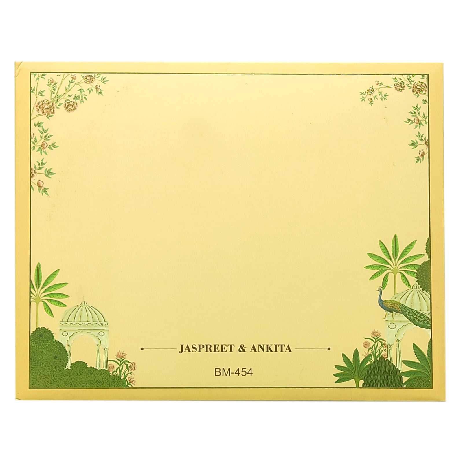 Orange Arch Padded Wedding Card-Kbm04540