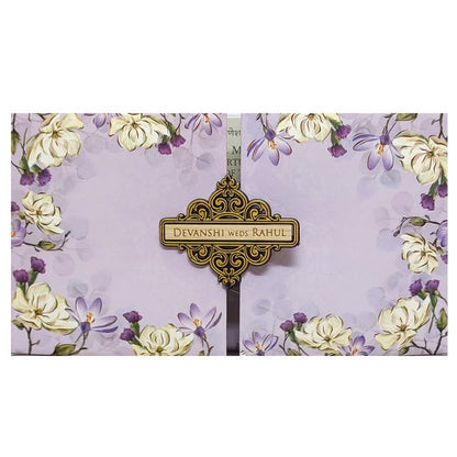Light Pastel Purple Floral Invitation-King of Cards