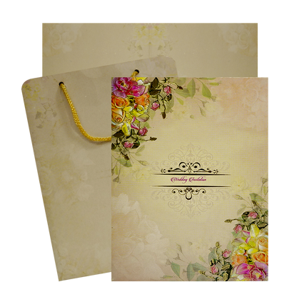 Colourful Cream Classic Offset Invitation Card-KNCA211C
