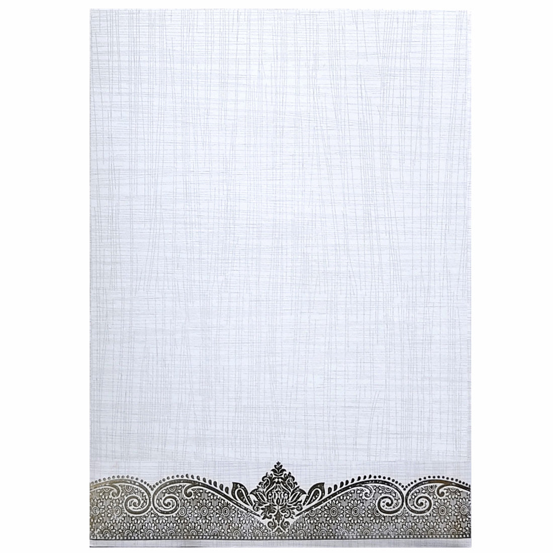 Grey Metallic Invitation With Umbrella And Ganesha Sticker-KNCP24GG