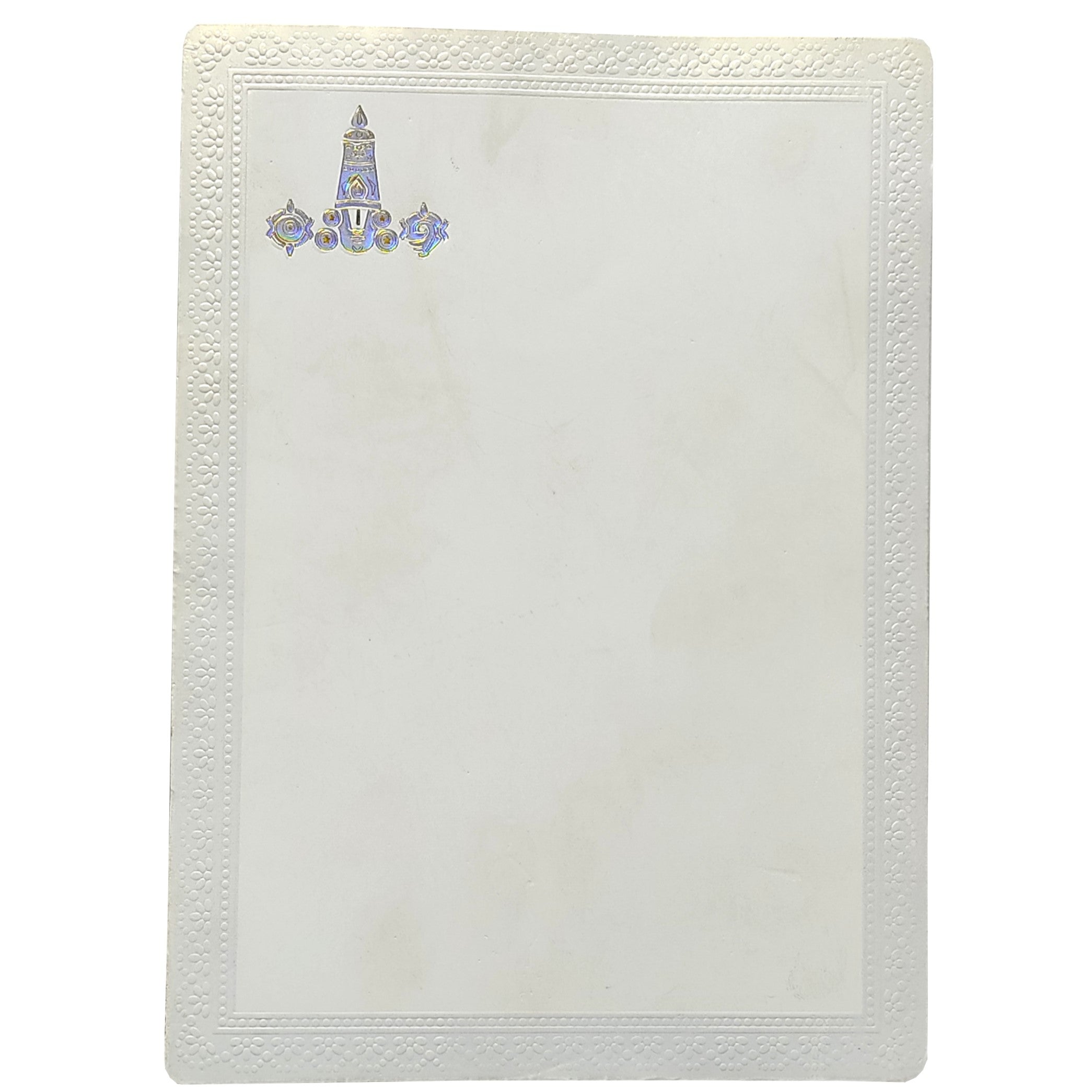 White Balaji Padmavathi Invitation-King of Cards