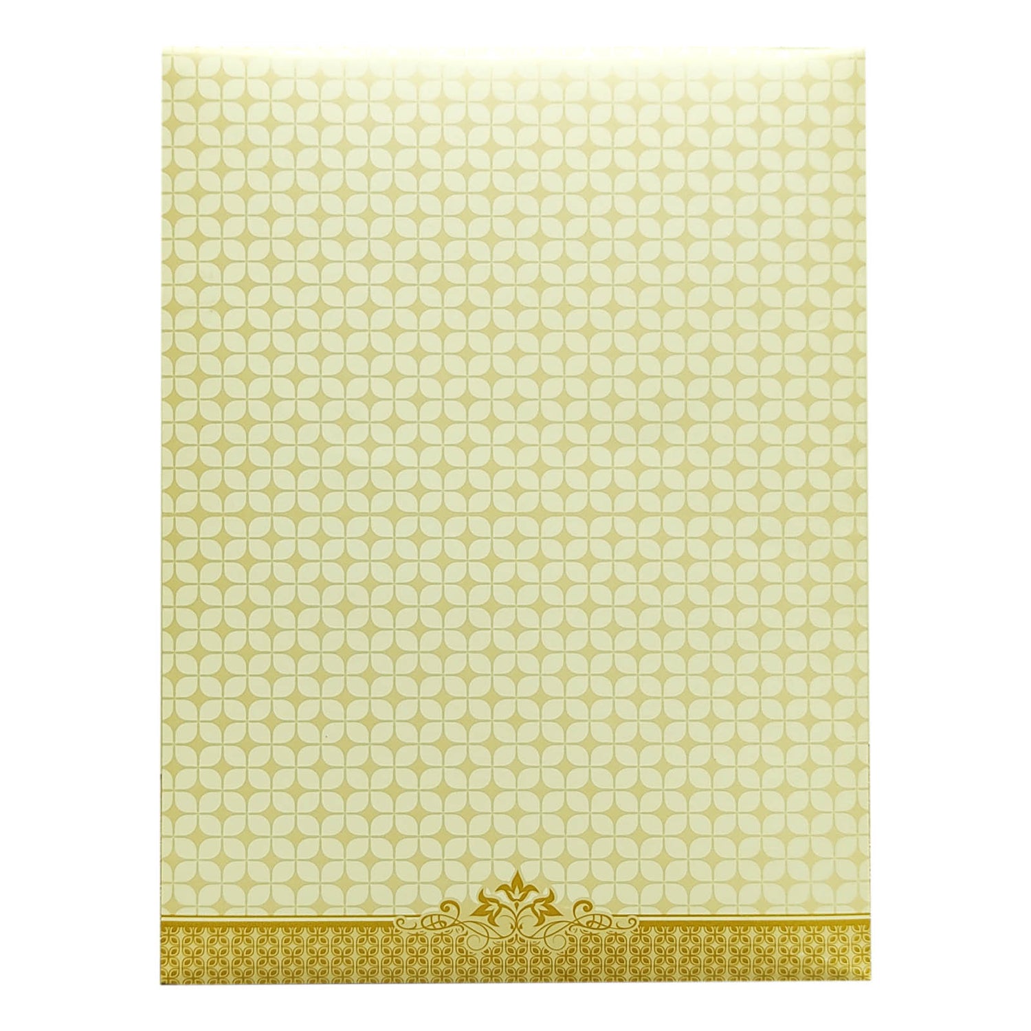 White Laser Cut Nameplate Invitation Card-KNK7062W