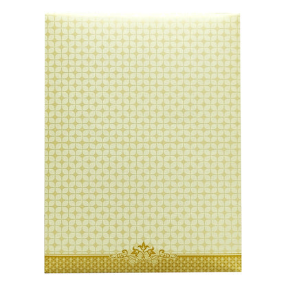White Laser Cut Nameplate Invitation Card-KNK7062W