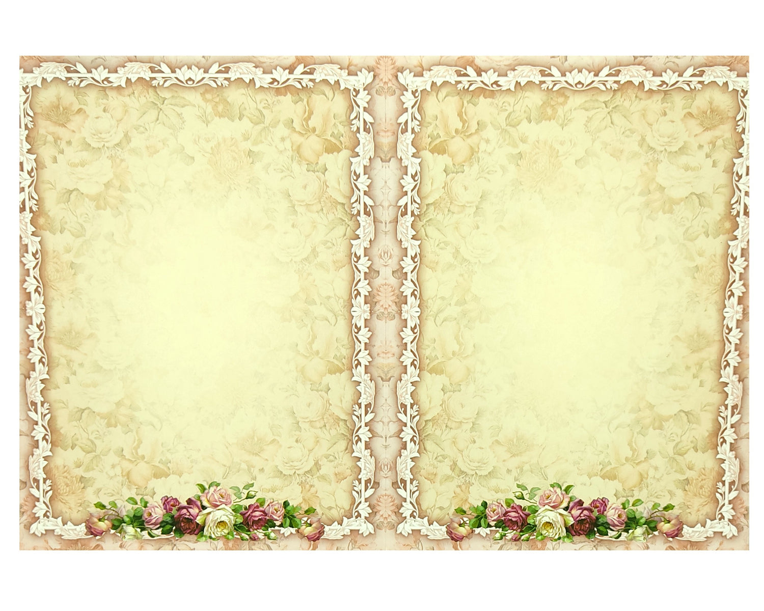 Pastel Pink Classic Floral In Offset Print With Designer Name Plate-KNKC4046