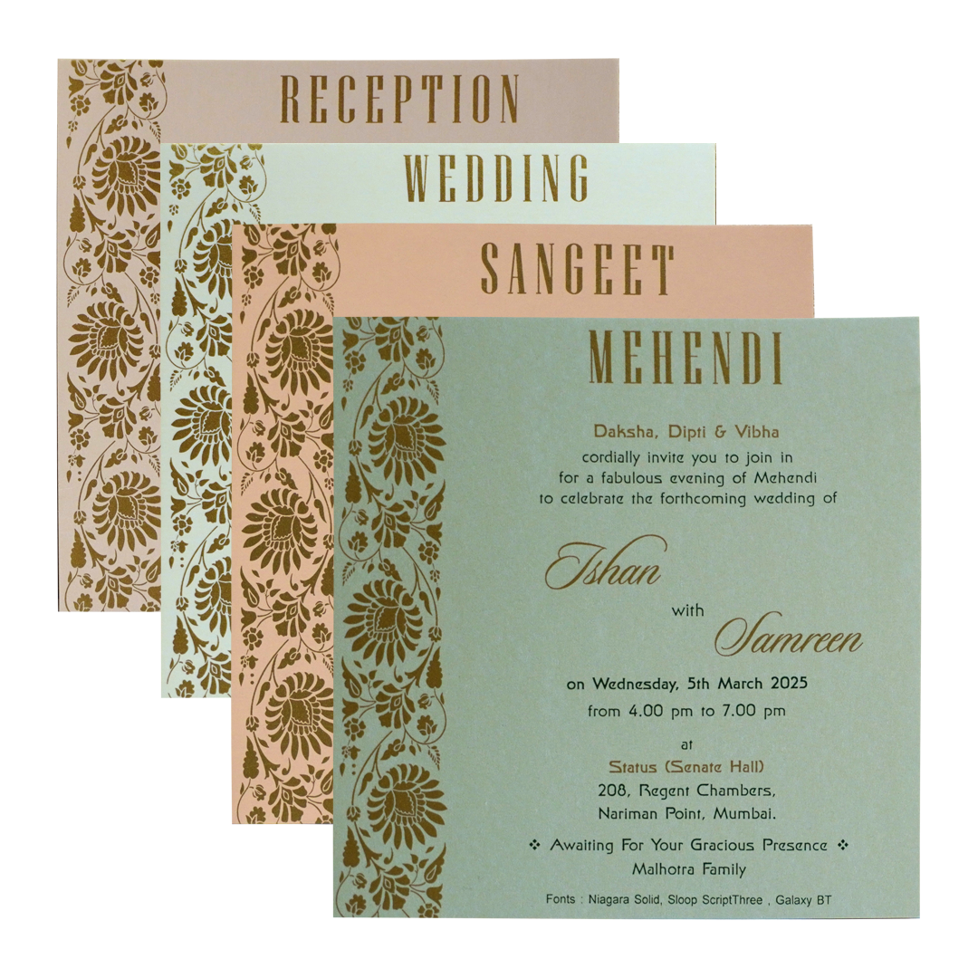 Light Pink Ganesha Wedding Invitation-KRC30552