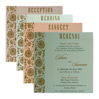 Light Pink Ganesha Wedding Invitation-KRC30552