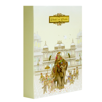 Cream Yellow Royal Wedding Box Card-King of Cards