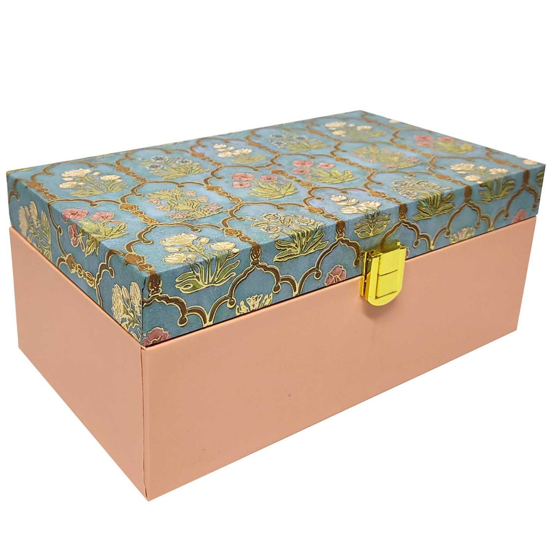 Green Floral Designer Box Invitation-KBX0104