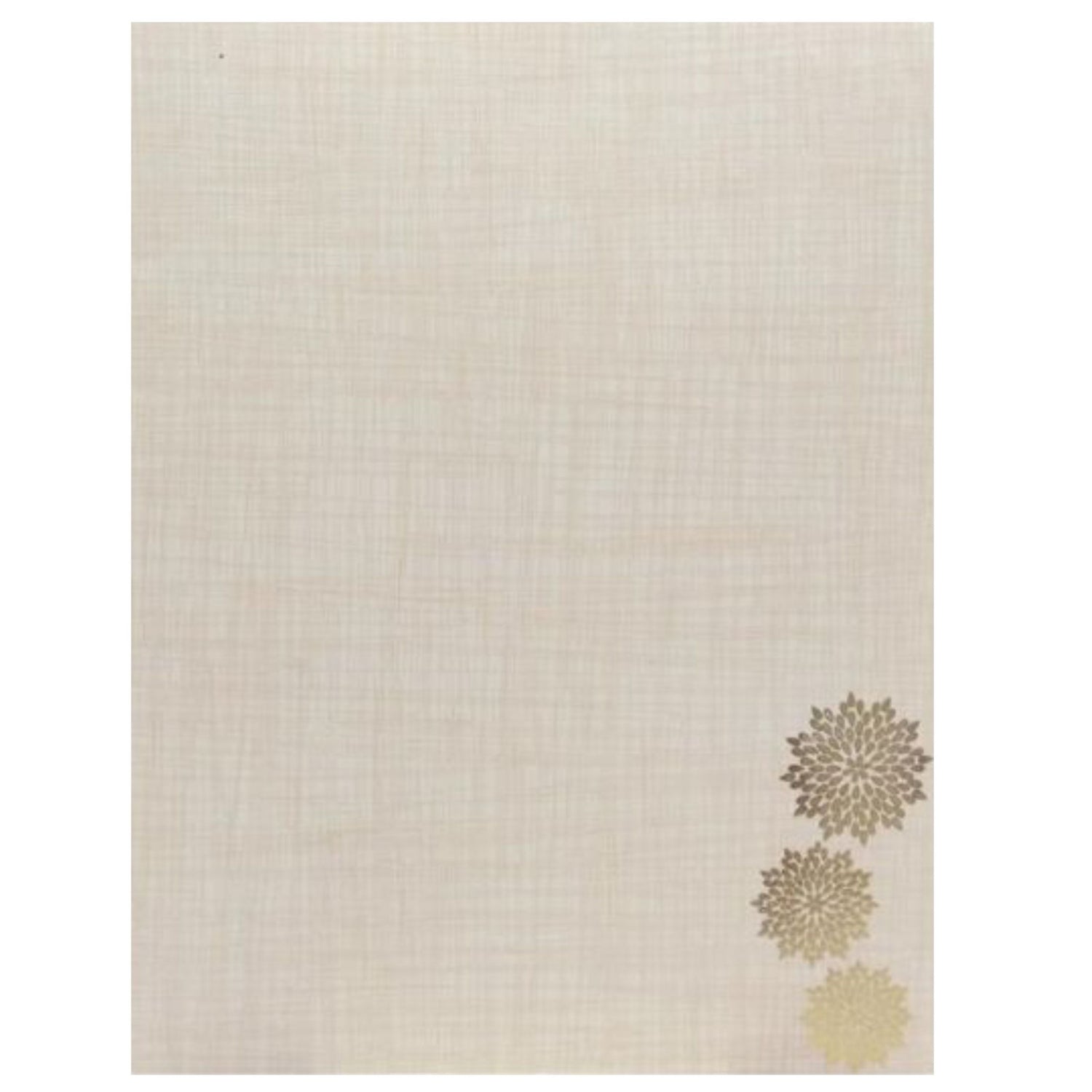 Sandal Metallic Floral Gold Foiling With Square Name Plate-KNK50173