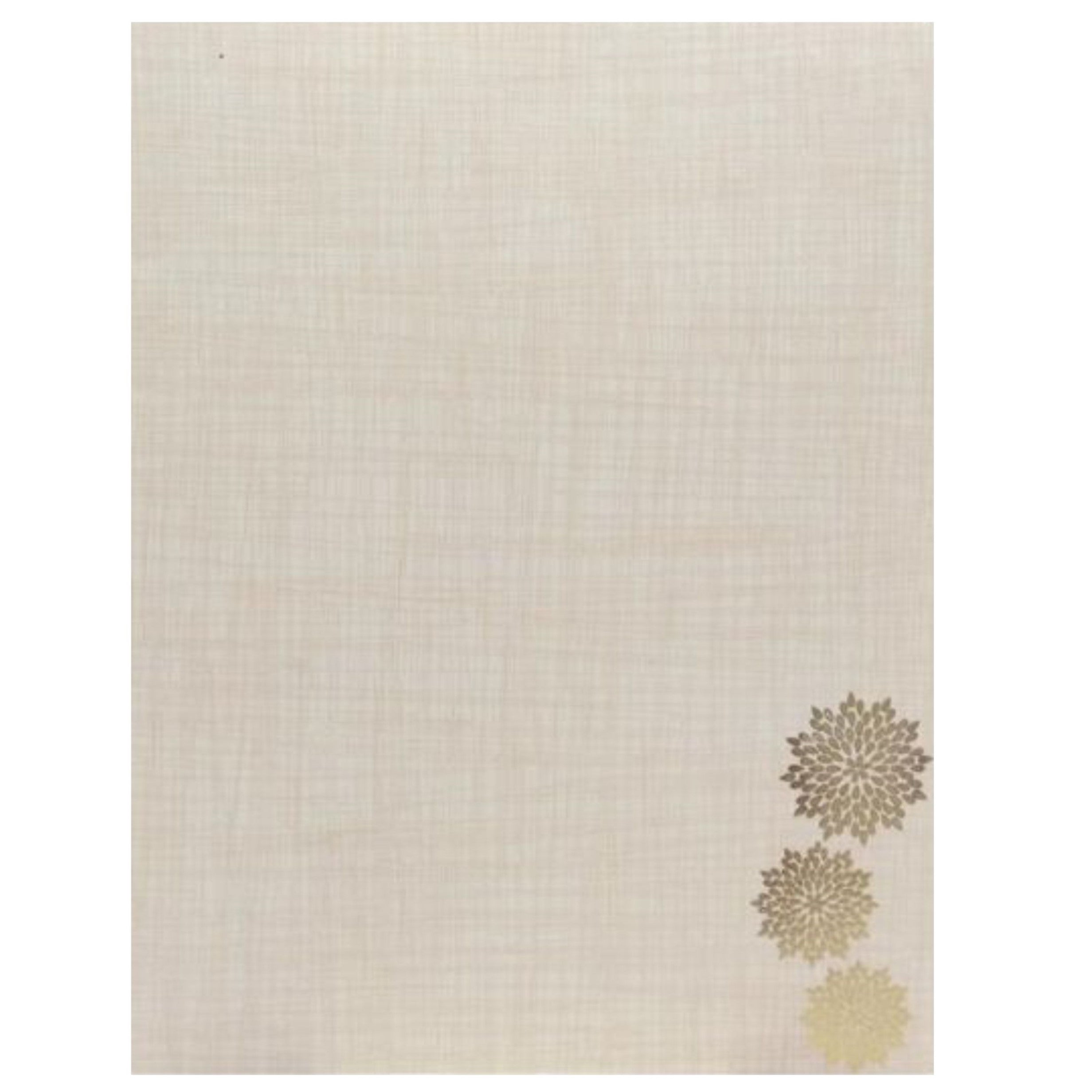 Sandal Metallic Floral Gold Foiling With Square Name Plate-KNK50173