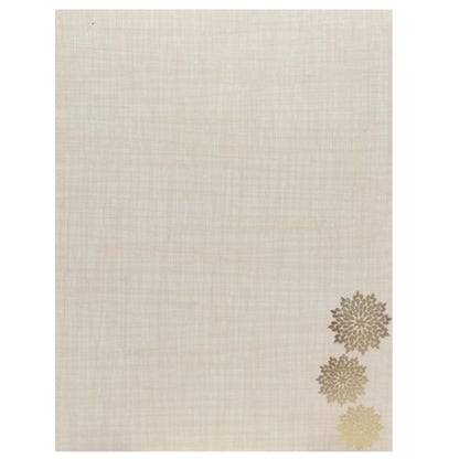 Sandal Metallic Floral Gold Foiling With Square Name Plate-KNK50173