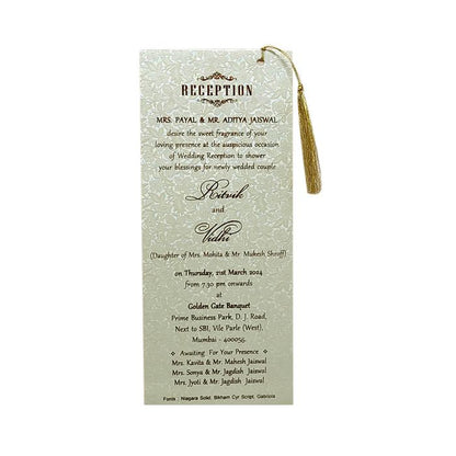 Beige Cream Single Sheet Invitation-King of Cards