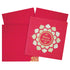 Dazzling Red Color With Blossom Laser Cut Wedding Card-KNK43365