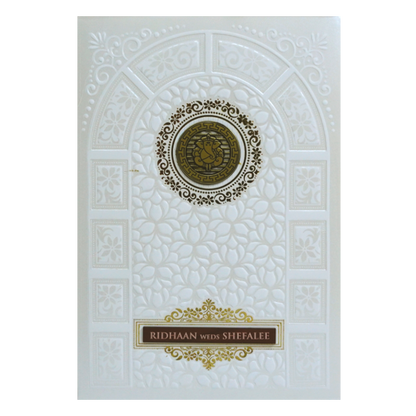 White Floral Invitation Card-KVN07190