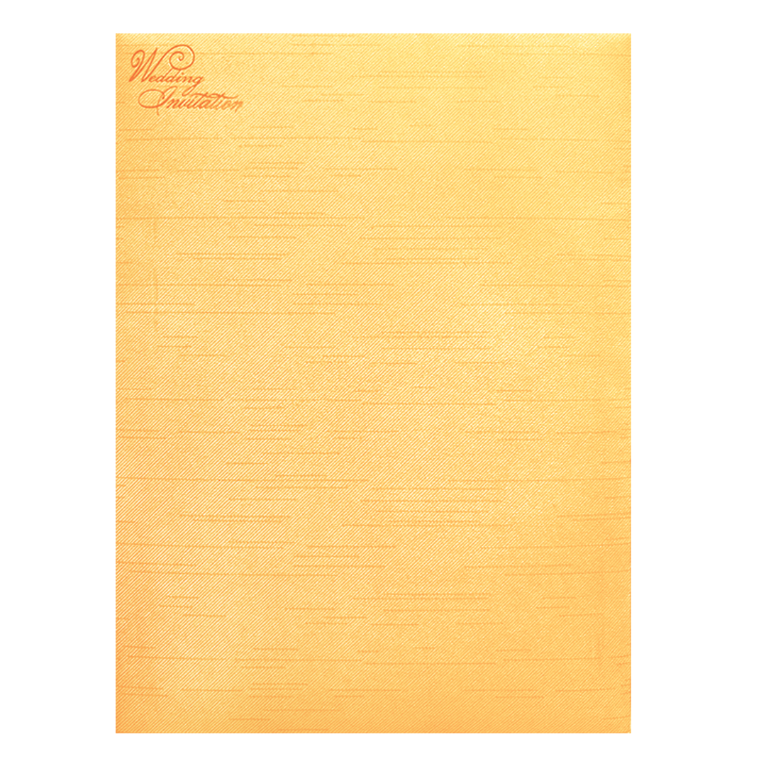 Yellow Western Couple Wedding Card-KNKR035G