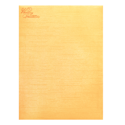 Yellow Western Couple Wedding Card-KNKR035G