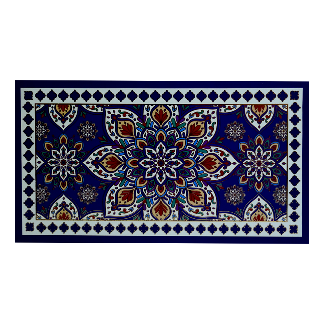 Blue Floral Mandala Box Invitation-KBX1406