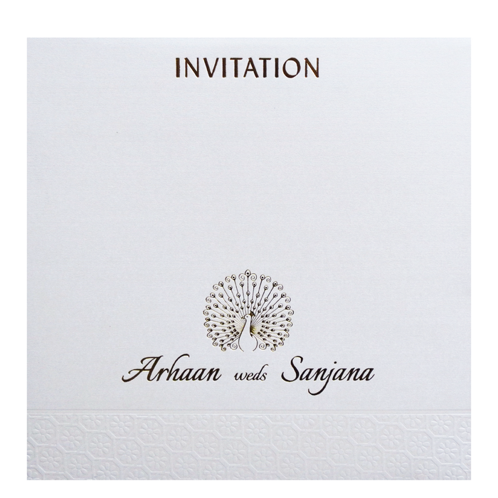 Creamy White Padded Invitation-King of Cards