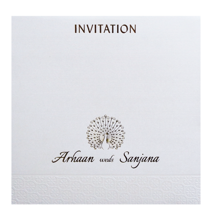 Creamy White Padded Invitation-King of Cards