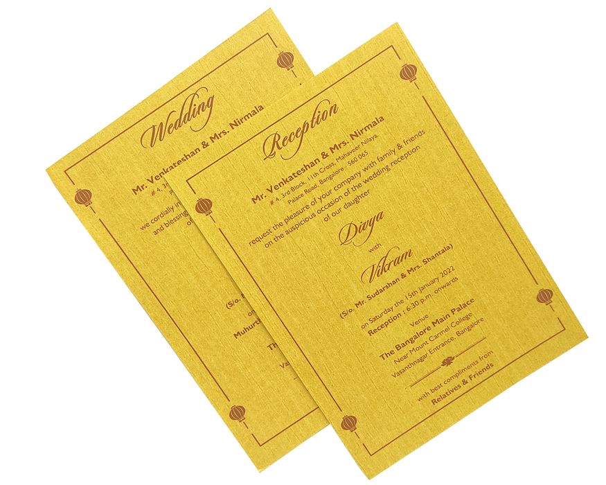 Orange Gold Foiling Invitation Card-King of Cards