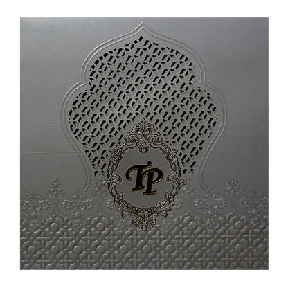 Light Grey MDF Wedding Card-KPR09330