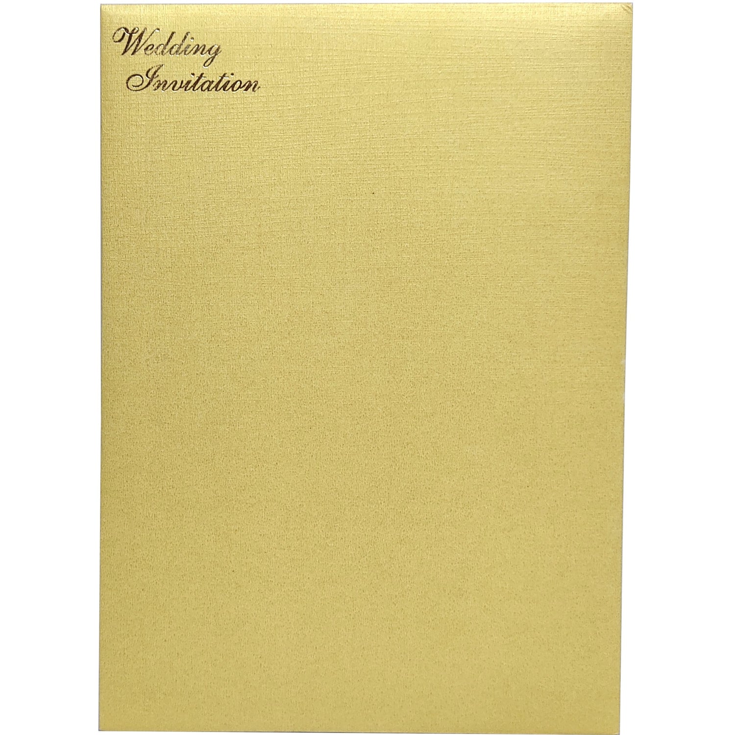 Gold Metallic Die Cut With Pink Wolly Invitation Card-KNCW19GI