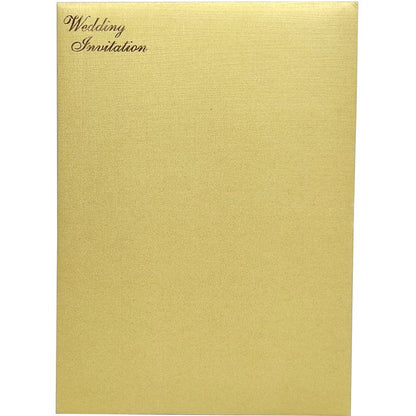 Gold Metallic Die Cut With Pink Wolly Invitation Card-KNCW19GI-King of Cards