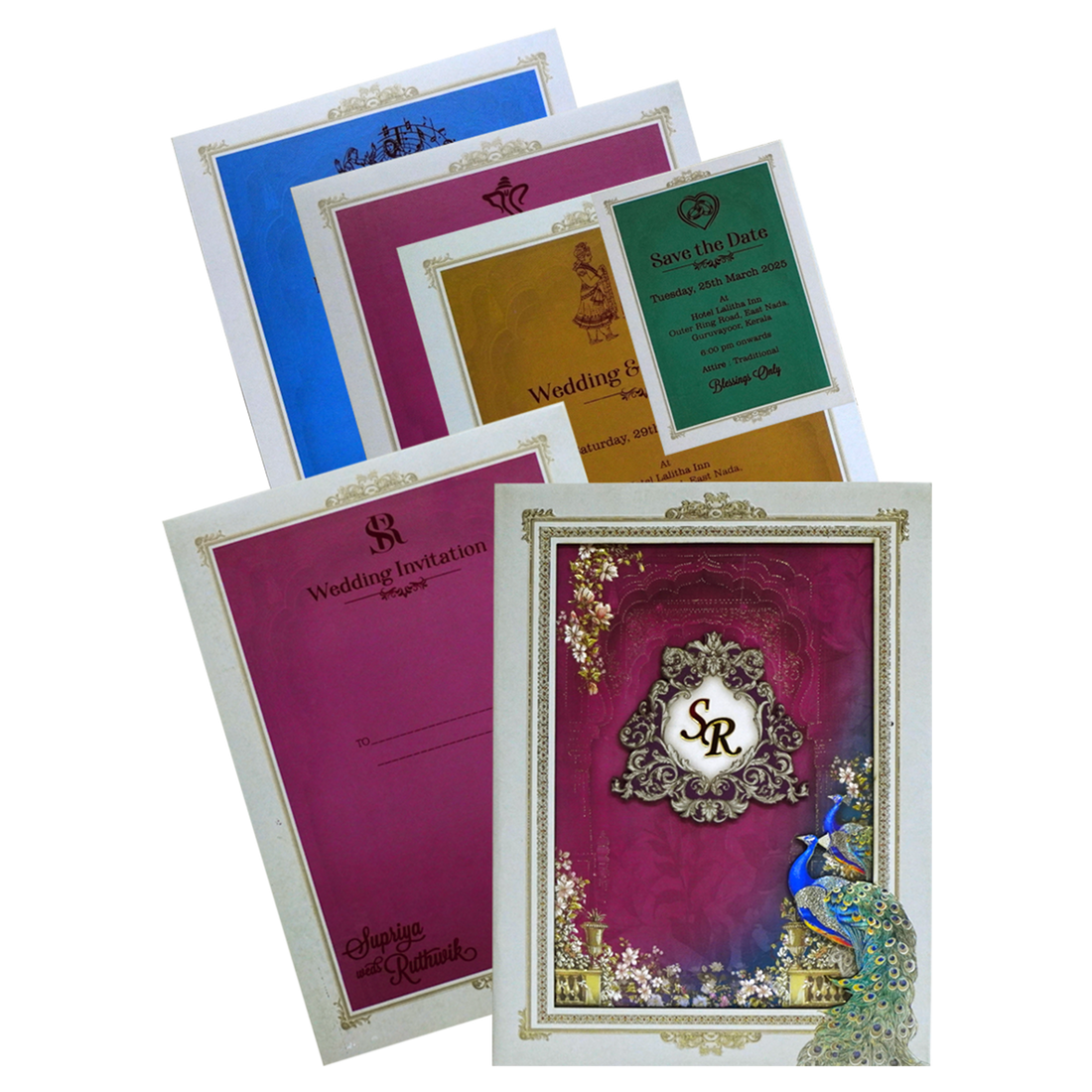 Make your event special with our exclusive Grey Pink Padded Invitation Order now! ?WhatsApp Support ?Express Delivery.