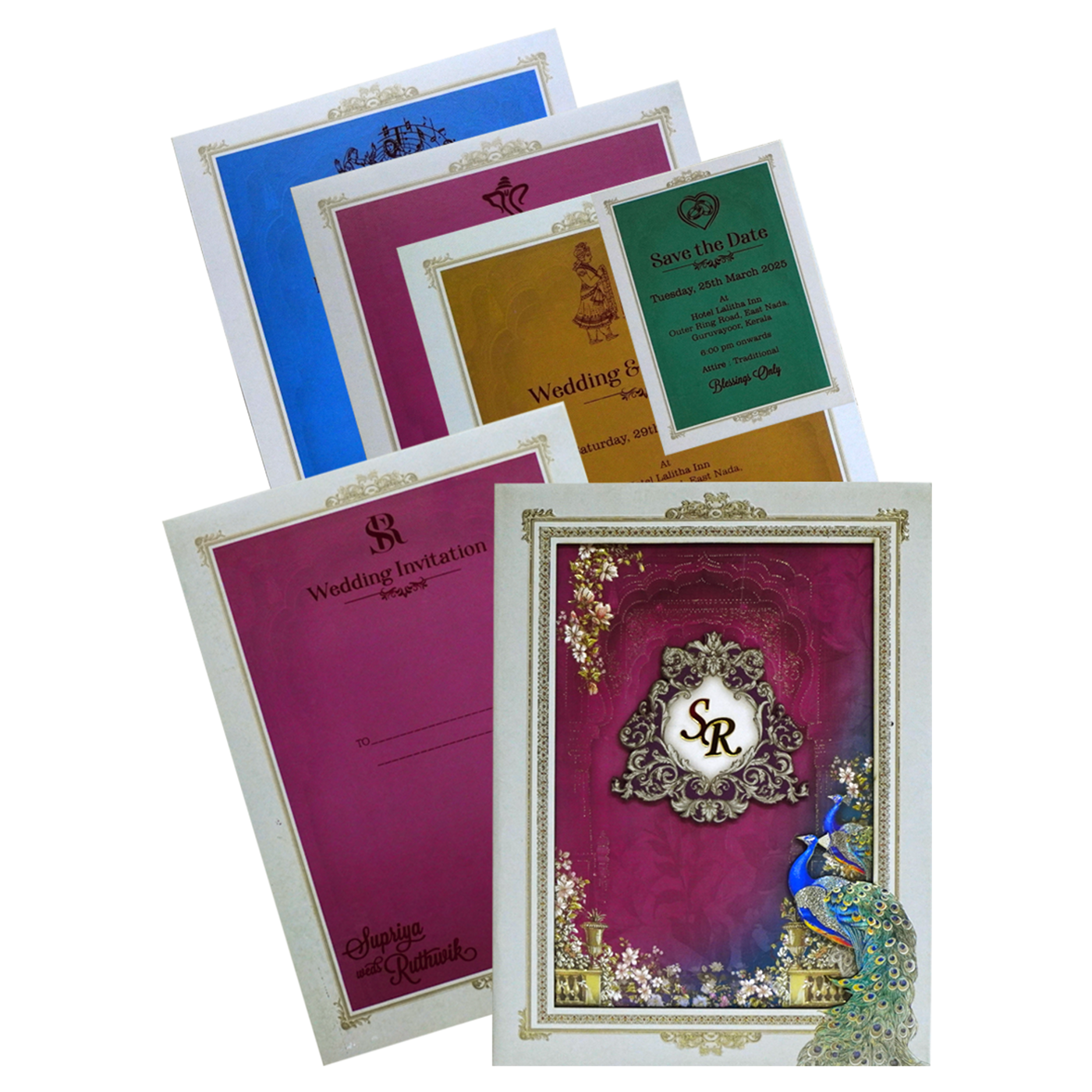 Make your event special with our exclusive Grey Pink Padded Invitation Order now! ?WhatsApp Support ?Express Delivery.