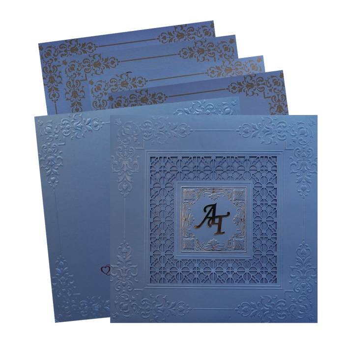 Light Blue MDF Marriage Card-King of Cards